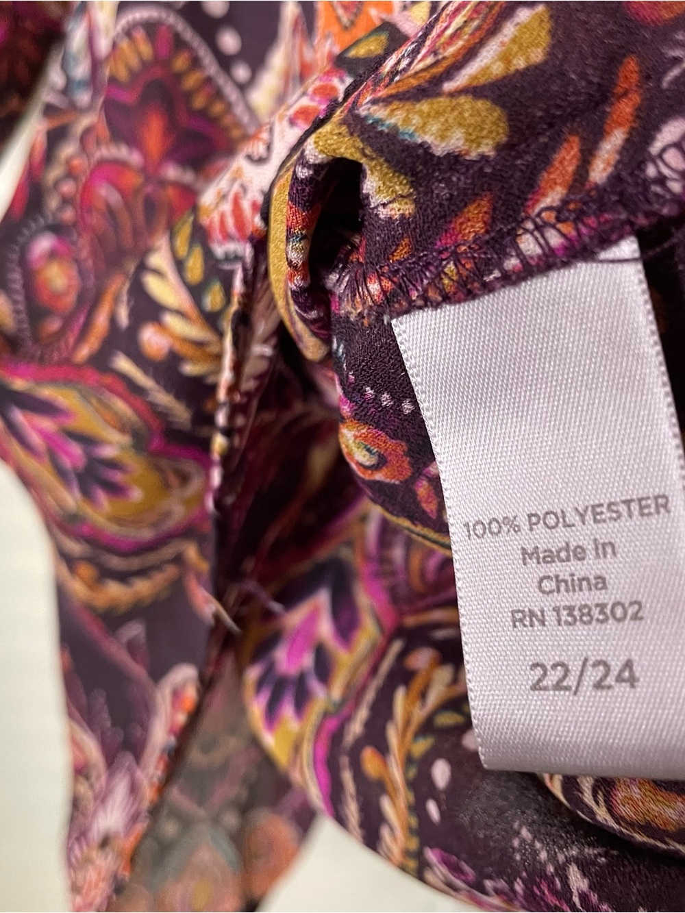 Avenue Paisley Tunic in Plum, Pink & Gold - Picture 6 of 8